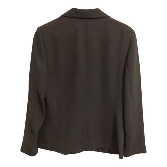 First Issue Claiborne Career Jacket Blazer 10 Elegant Academia Brown Minimalist. - Picture 4 of 16